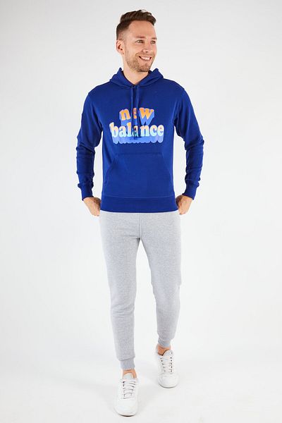 New Balance Men Relaxed Fit Long Sleeve Training Hoodies, Blue