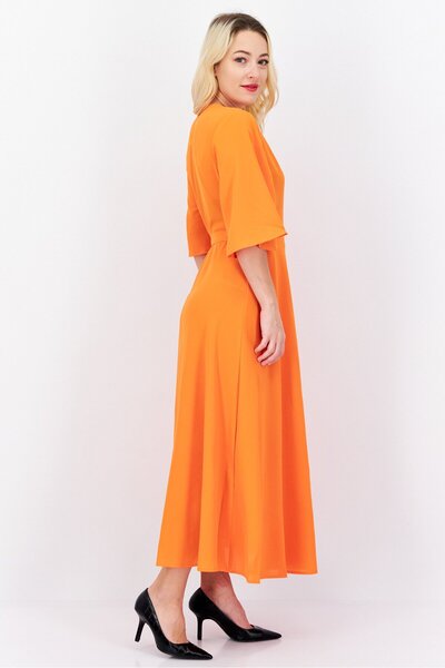 French Connection Women Plain Maxi Dress, Orange