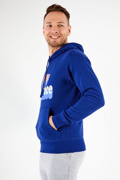 New Balance Men Relaxed Fit Long Sleeve Training Hoodies, Blue