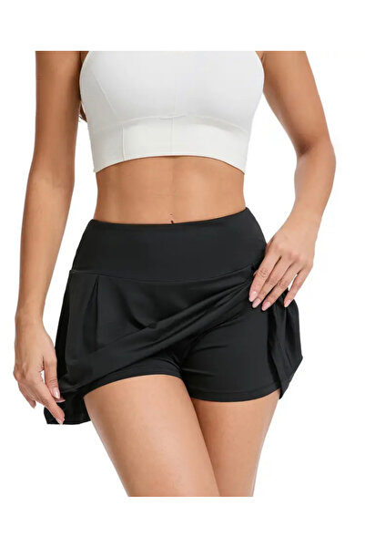 La Saade İthal Y2k Coquette Siyah Tenis Eteği Şort Etek