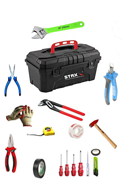 STAXX POWER 15 Çeşit 236 Parça + Full Double Boy Takım Çantası Dolu Alet Kutusu Takım Çantası Seti