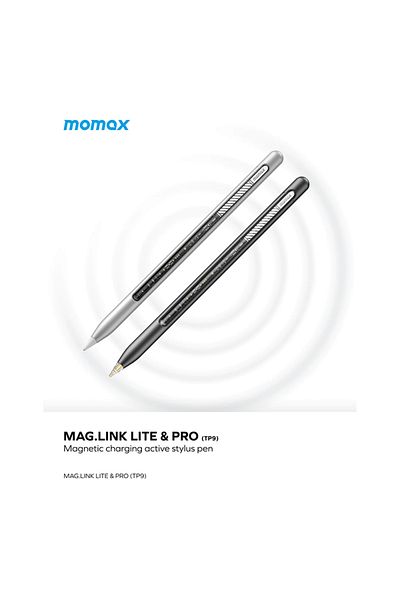 Momax Mag.Link  Pro Magnetic Charging Active Stylus Pen - Grey