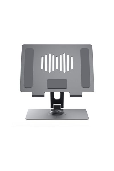 Momax Foldable and 360° Rotatable Tablet/Laptop Stand, Aluminum Alloy - Grey