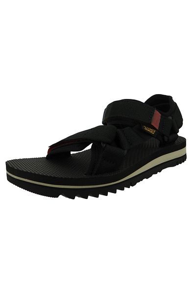 TEVA Damen Trekking Sandalen Wanderschuhe Universal Trail 1107709 Schwarz BLK Black Textil mit VIBRAM Meg