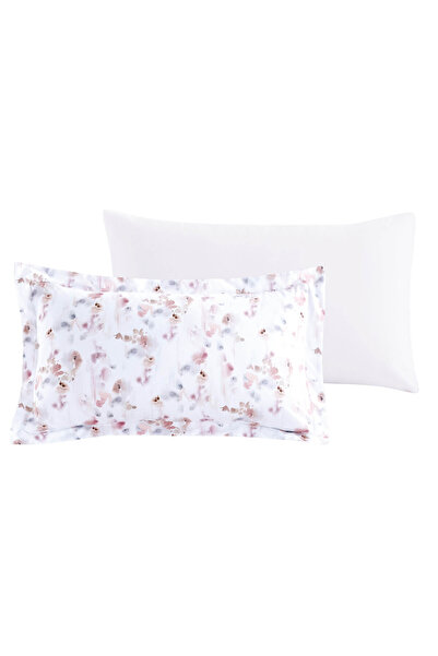 In House Royce | Microfiber Comforter Set 4 Pieces, Queen, 240x190 cm, White & Pink