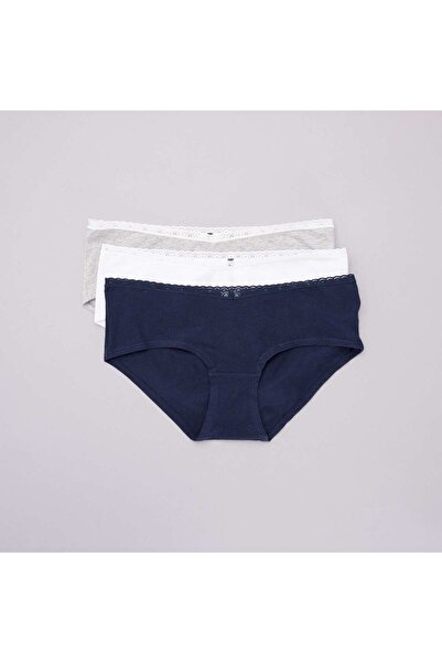 KIABI Pack of 3 maternity boy shorts white