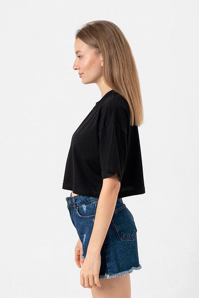 Tshirthane All Booked for Christmas Black Women's Crop Tshirt