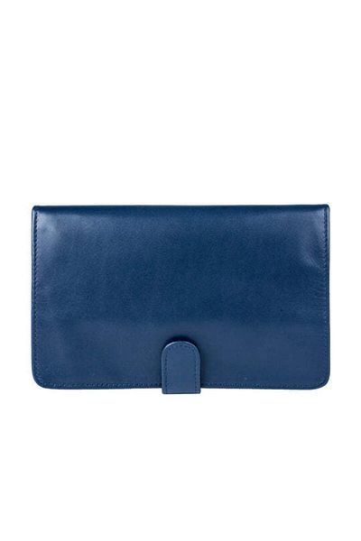 Hidesign Leather Travel Wallet - Midnight Blue