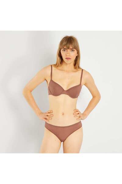 KIABI Microfibre briefs BROWN