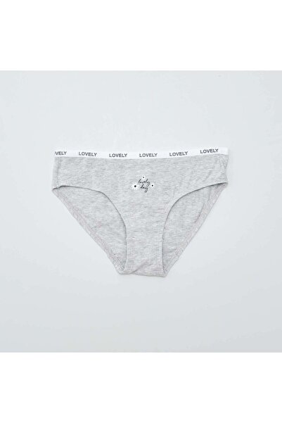 KIABI Pack of 4 pairs of printed briefs WHITE