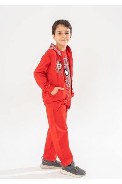 Gigas 3-Piece Licensed Light up Spiderman Costume - Spiderman Tracksuit Set and Spiderman Mask