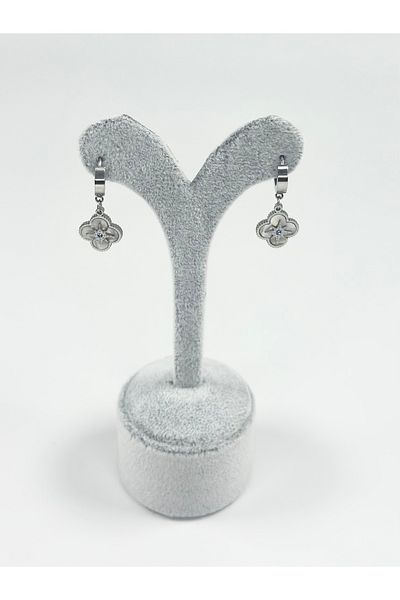 Store Steel Earrings - Gray - Without Stone