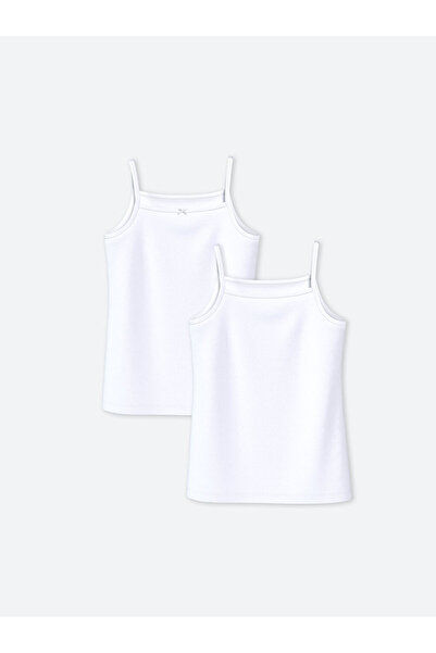 LC Waikiki Sparkling Selections from Shining Store |   Square Neck Girl's Undershirt 2-Pack