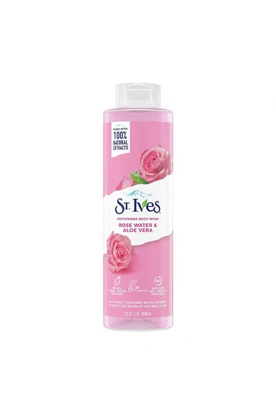 St. Ives Refreshing Body Wash with Rosewater and Aloe Vera - 650ml