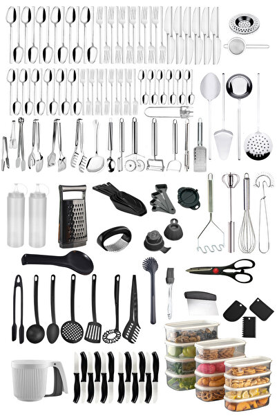 Mirilliahome مجموعة المهر - شوكة وملعقة وسكين ومجموعة أدوات المطبخ
