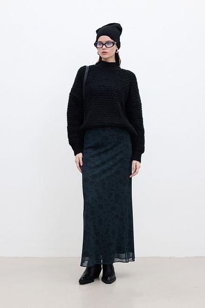 Manuka Midi Length Patterned Tulle Skirt - Aster