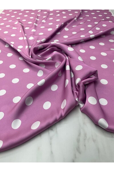 ipekkumaş قميص فستان بنمط نقطي وردي من قماش Tivil Satin يتم بيع منتجنا بالقطع...