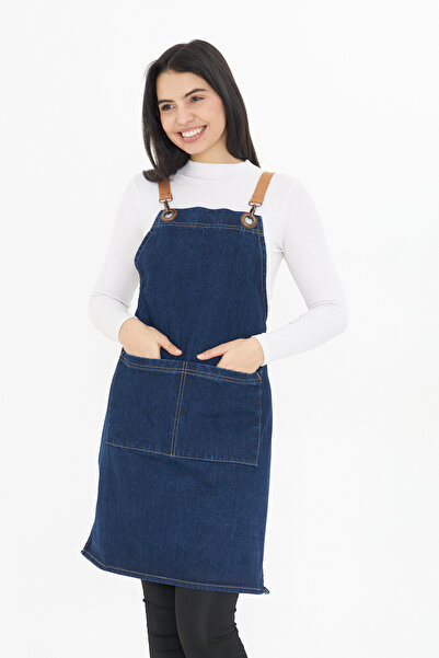 Monki Haus مريلة من قماش الدنيم للجنسين - مقهى باريستا، فطيرة سيراميك، نادل الطبخ، مريلة مطعم الزهور