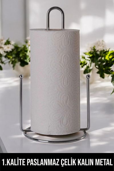 CocoVia Stainless Steel Decorative Upright Paper Towel Holder - Vertical Paper Towel Hangers
