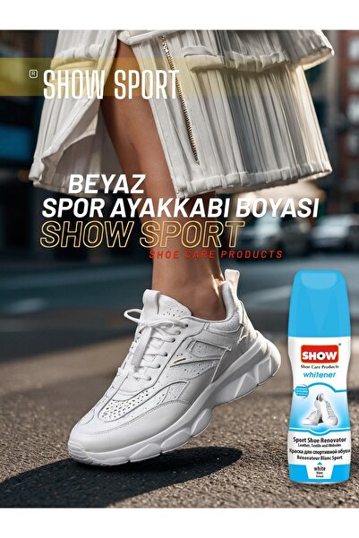 SHOW Sport Deri,Kumaş ve Spor Beyaz Ayakkabı Boyası 75 Ml.