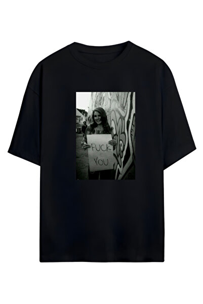 MAGORS Tricou unisex supradimensionat din bumbac, cu design Lana Del Rey