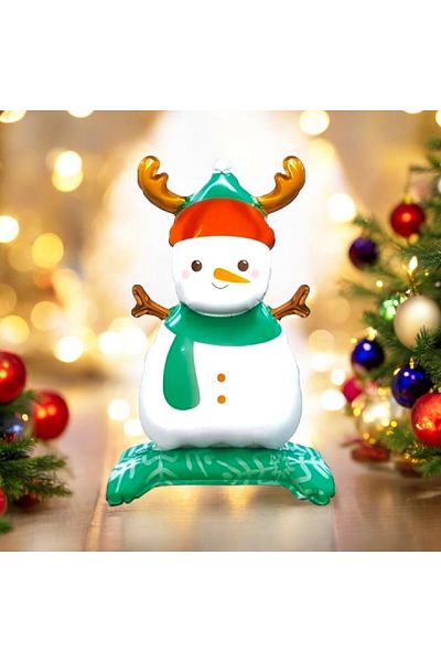 Laviyosa Footed Little Snowman Foil Balloon Christmas Foil Balloon Ornament