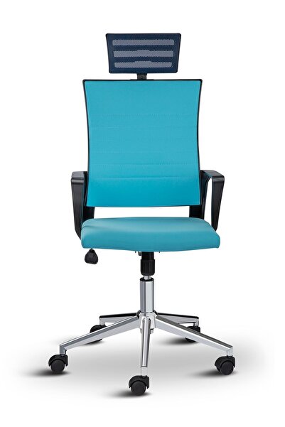 Asbir Mobilya Rigel Başlıklı Metal Ayaklı Çalışma Koltuğu | Ofis Sandalyesi