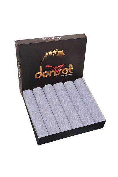 donset Ανδρικά Grey Boxers - Σετ 6 τεμαχίων, σε ειδικό κουτί
