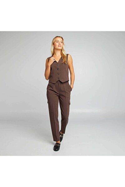 KIABI Waiter-style waistcoat BROWN