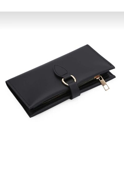 Çanta Trend Suni Deri Telefon, Kredi Kartı Bozuk Ve Kağıt Para Bölmeli Zarf M...