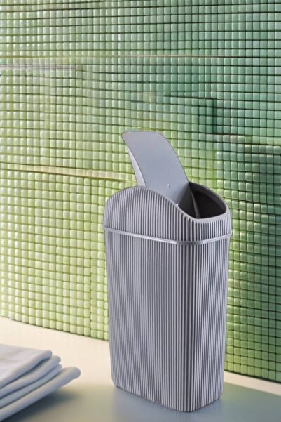 Open Home Concept 10 Lt Trash Can, Kitchen, Bathroom, Toilet, Office Trash Can Gray