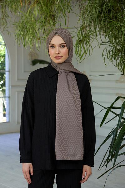 İpekhan Silky Jacquard Shawl Stone Color Summer Sparkle Collection - 9013-20