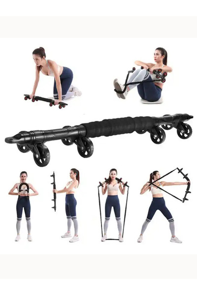 MultiFlexPro Çok Fonksiyonlu Fitnes Egzersiz Tekerleği Ab Wheel Roller Karın Kası Göğüs Şekillendirme Spor Aleti