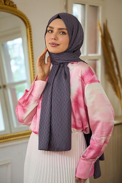 İpekhan Silky Jacquard Shawl Arsenic - Summer Sparkle Collection 9015-16