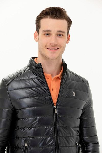 U.S. Polo Assn. Мъжко тъмносиньо кожено яке