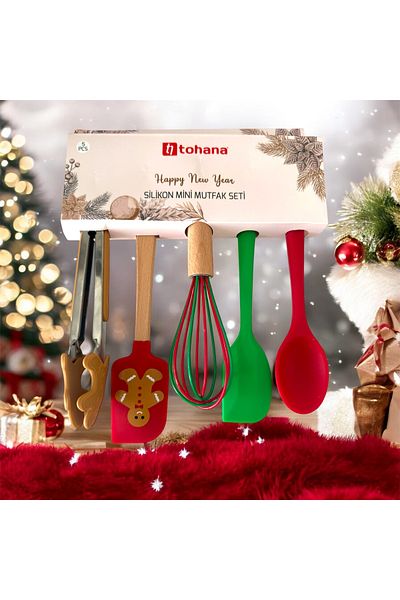 vanilinkitchen Happy New Year Silicone Mini Kitchen Set - 5 Pieces