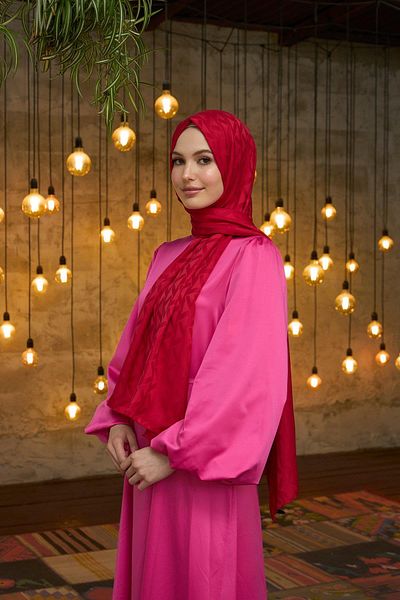 İpekhan Silky Jacquard Shawl Συλλογή Βουργουνδίας - Summer Sparkle 9014-02