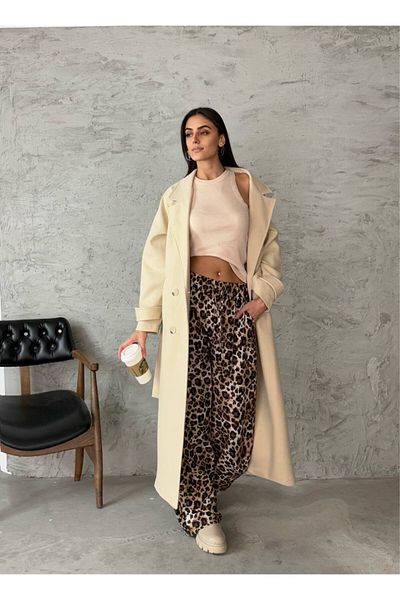 Melike Bakar Boutique Long Belted Cashew Coat