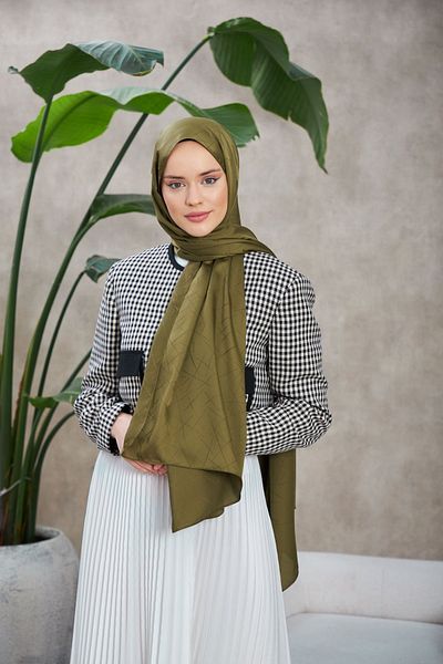 İpekhan Σάλι γραμμής Leola Silky Jacquard Καφέ 9009-15