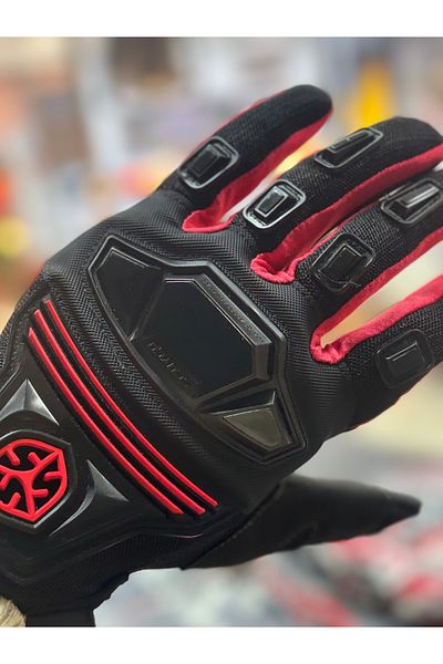 Scoyco Gloves Mc24 Moto Cycle - Red/Black with Full Protection