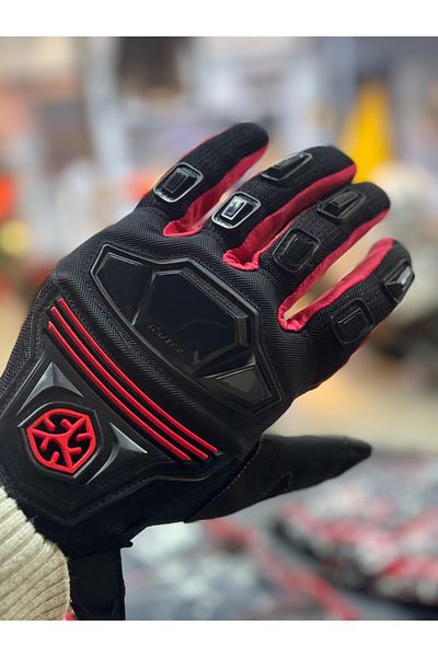 Scoyco Gloves Mc24 Moto Cycle - Red/Black with Full Protection