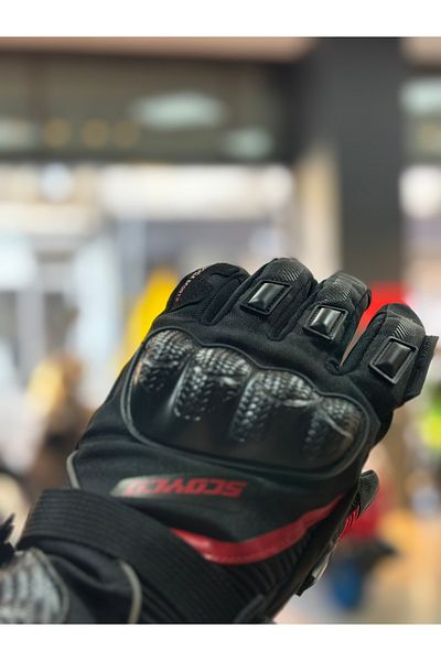 Scoyco Mc83 Winter Motorcycle Gloves (Black-Red)