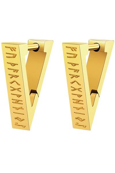 Omark Cotton Viking Triangle Earrings