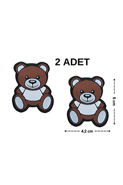 Megas Etiket Ütü ile Yapışan Ayıcık Dokuma Arma/Yama