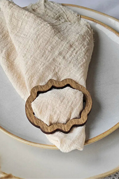 AHWART 6 Pieces Wooden Napkin Rings
