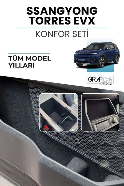 GRAFİCAR مجموعة مريحة متوافقة مع SsangYong Torres EVX، جيوب داخلية للسيارة، طلاء مزيل للصوت
