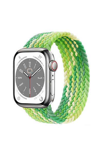 Quse Apple Watch 41mm/40mm/38mm & Series 10/11 42mm ile Uyumlu Örgü Solo Loop...