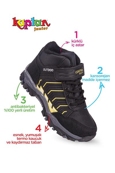 KAPTAN JUNIOR Boy's Boots - Furry Traking, Pctre 500 Model
