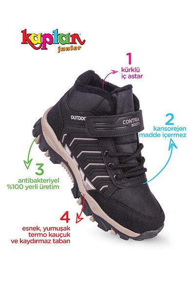 KAPTAN JUNIOR Boy's Boots - Furry Traking, Pctre 500 Model