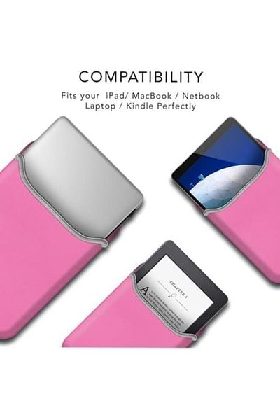 Taimi Butterfly Design Padded Laptop and Tablet Bag double face (Pink/Purple, 15 Inch)